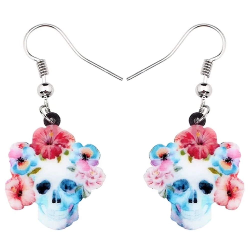 Halloween Day Of The Dead Dangle Earrings